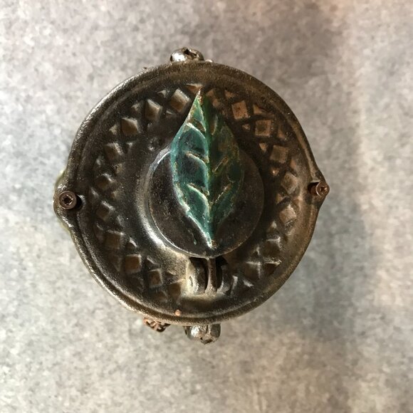 Vintage Cast Iron Colorful Rustic Garden Hanging Bird Feeder - Picture 7 of 11